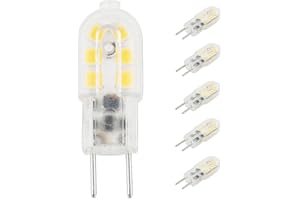 Bonlux Zestaw 5 żarówek LED 3 W 12 V G6.35 ciepła biel 3000 K Bipin JC typ 20 W zamiennik halogenu LED G6.35 / GY6.35 żarówka do lampy biurkowej, aktywności, wyświetlacza, oświetlenia krajobrazu