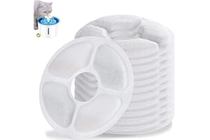 DreamHigh® 12 sztuk Cat Fontanna Filtr, filtr wymiany do picia fontanny dla kotów i psów, fontanna wody dla zwierząt domowych, węgiel aktywowany