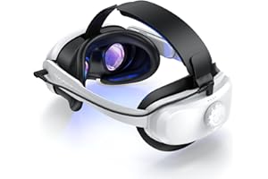 YOGES 6000mAh Batterie Head Strap kompatibel mit Meta Quest 3, Wiederaufladbar Verstellbarer Kopfgurt Super Weicher Schaumstoff und Hautfreundliches PU Battery Headstrap für Quest 3 Zubehör