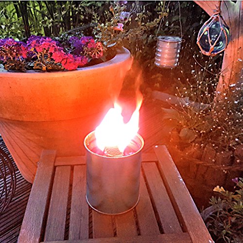 Partyfeuer – Gartenfackel 5 Std. Brennzeit als Flammenschale auch zum Anzünden von Fackeln … (1) - 2