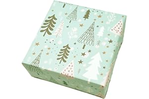 arkamii carta da regalo formato 86 x 64 cm disegno natale natalizio 3 fogli formato grande (NA3)