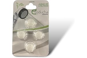 Irisana - Filtros para Ecoducha - 2 Packs de 4 Unidades - Compatible con Ecoducha Irisana IR15 - Retiene Sedimentos e Impurezas