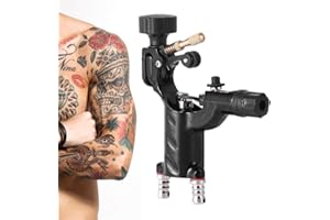 FILFEEL Dragonfly Tattoo Machine Guns Shader Liner Motor rotativo Tattoo Tattoo RCA Cord Artista Herramienta de maquillaje(Negro)