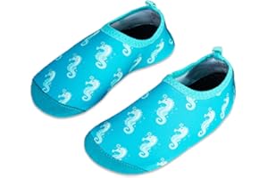 WATELVES Kids Beach Swim Shoes Water Sport Shoes Barefoot Skin Boys Girls Baby Non-Slip Quick Dry Barefoot Aqua Socks Pool Surfing Garden