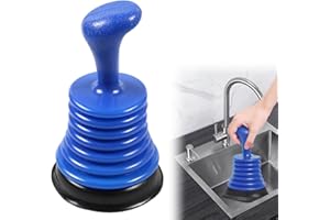 JATIPY Sink Plunger, Toilet Plungers for Unblocking Drains, Heavy-Duty Sink Plunger for Home and Kitchen, Ideal for Toilets, Bathtubs, and Showers