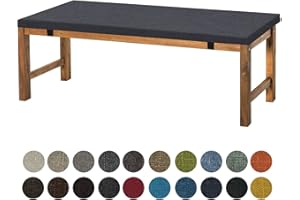 Aselbia Bankauflage Sitzkissen 90X35X5CM,Waschbare Rutschfestes Bankkissen Sitzauflage Bequeme Bankpolster für Bank, Fensterbank, Gartenmöbel, Terrasse, Drinnen,Dunkles Warmes Grau