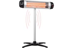 Blumfeldt Rising Sun Chauffage d'appoint - Trois réglages de chaleur, Elément chauffant en fibre de carbone, Diffusion de chaleur rapide, Niveau : 850/1650/2500 W, Fonte d'aluminium