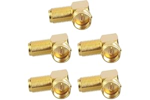 VCE 5-pak kątowy F koncentryczny adapter RG6 pozłacany