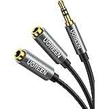 UGREEN Splitter Audio Jack 3.5 mm Adaptateur Double Jack Casque Mâle vers 2 Femelle Câble Audio Splitter Jack Compatible avec
