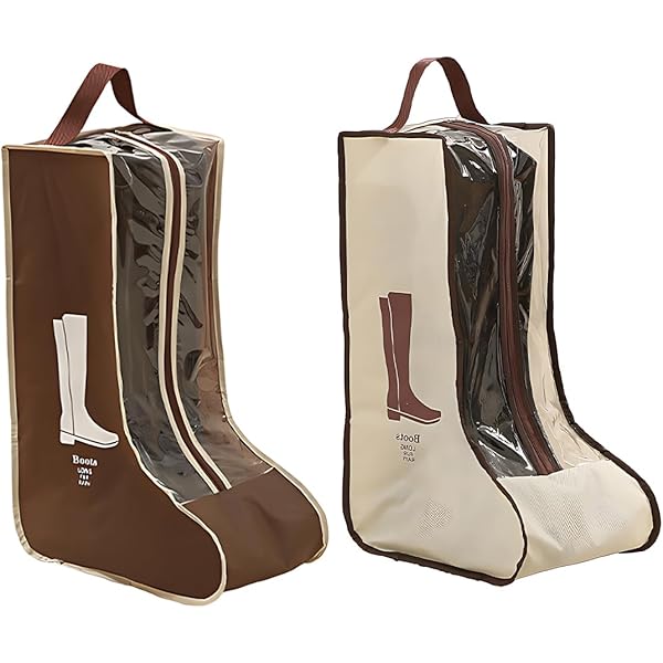 ELAYARD 2 Stiefel-Aufbewahrungstaschen Aus PVC - Transparent Mit Reißverschluss