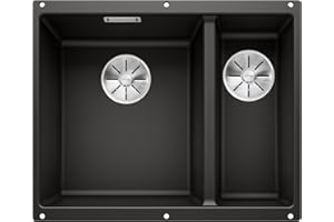 BLANCO 525985 SUBLINE 340/160-U Kitchen Sink, Black, 340mm/160mm-Becken Links