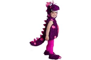 FOREVER YOUNG UK Forever Young Girls Purple Dinosaur Costume Kids Animal Fancy Dress Outfit