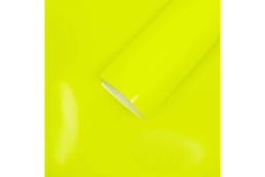 4R QUATTROERRE.IT Quattroerre Adhesive Film Sheet Wrapping, Fluo Yellow, 35 x 50 cm