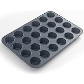 SUPER KITCHEN Mini Silicone Mould for 24 Cupcakes, Trays for Cupcakes | Baking Muffin with Non-Stick Coating for Muffins, Cup