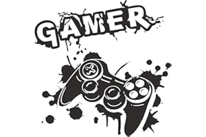 WandSticker4U®- Adesivi murali GAMER ZONE con CONTROLLER nero (57x55 cm) I Adesivi da parete gaming gamer videogiochi graffiti poster cameretta I Decorazioni camera da letto ragazzo ragazza COOL