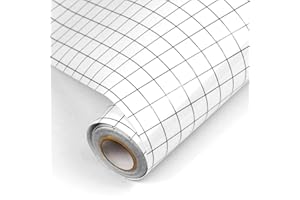 Juspota Transferfolie Plotter für Vinyl, 30.5 X 500cm Übertragungsfolie Plotter Transferklebeband mit Gitterlinien für Keramik, Glas, Abziehbilder, Schilder, Fenster, Aufkleber