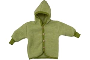 Cosilana Dziecięca kurtka z kapturem z miękkiego polaru wełnianego, 60% żywa wełna kbT, 40% bawełna (kbA)