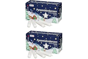 Ebersbacher Kerzenfabrik GmbH EWA raumbox Kerzen PYRAMIDENKERZEN weiß für Advents- & Weihnachtspyramiden | 100 Stück