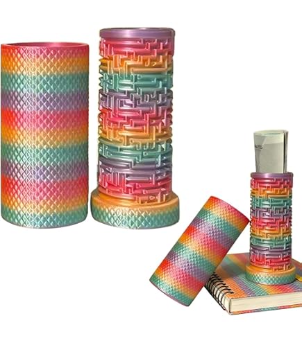 Boîte Casse-Tête Labyrinthe Ovale Rouge - Compartiment Secret - Cadeau Mystère 3D Pour Adultes