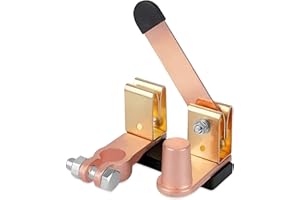 Osznmmg Battery Isolator Switch 12V/24V, Top Post Blade Master Switch,Brass Battery Disconnect Switch for Marine, Auto, Ocean, RV, ATV.