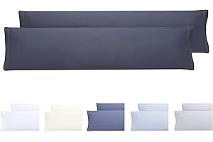 Todocama Set di 2 federe per cuscini, in microfibra extra morbida, ipoallergenica. Set di 2-150x40 cm Grigio Scuro