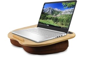 Feicuan Supporto per Laptop con Cuscino per Divano letto, Tavolo da letto portatile Cuscino Supporto per tablet Telefono, Striscia Antiscivolo,Adatto per Laptop Fino a 14"