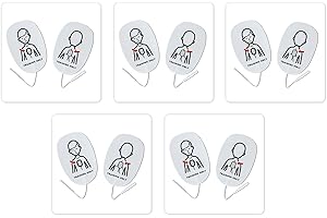 XFT AED Trainer Pads - 5 Pack Paediatric Defib Training Pads - Replacement AED Trainer Pads Compatible with XFT-120C, XFT-120C+, XFT-d0009, XFT-120GA (Paediatric)