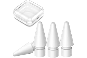 ACAGET for Apple Pencil Tips, 4 Pack Pencil Nib compatible with ipencil 1st Gen, 2nd and 3rd Generation, High Sensitive Replacement Tip for Apple Pencil (USB-C) iPad Pro/Mini/Air