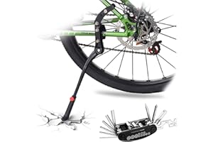 DOBEN Bicycle Bike Kickstand - Adjustable Aluminum Alloy Prop Stand with Multi Bicycle Tool, for 24-29 Inch Bicycles