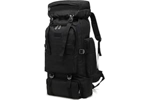 Kabxhueo Hiking Backpack 60l - 80l, Large Camping Backpack for Men Waterproof Molle Military Tactical Backpack Rucksack Survival Backpack Travel bag Daypack for Travelling Climbing Hunting Trekking