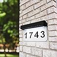 Gichies House Number for Outside Solar Address Numbers for Houses-LED illuminated Door Numbers Address Plaque Waterproof Outside Address Sign for Houses for Outdoor Home Garden Yard Street