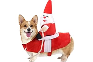 JODSEN Disfraz de Navidad para Mascotas,Disfraces de Perro Gato Papá Noel,Correr Santa Traje de Perro Grande y Pequeño,Gatito Cachorro Lindo Abrigo de Cosplay,Regalo Divertidos para Navidad,Fiesta,Cumpleaños