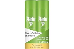 Plantur 39 Caffeine Shampoo Prevents and Reduces Hair Loss 2x 250ml | For Couloured and Stressed Hair | Unique Galenic Formula Supports Hair Growth | Women Hair Care Made in Germany