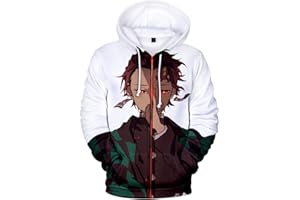 OLIPHEE Homme 3D Sweat Sweater avec Capuche Pull Imprimé Anime Occasionnel Hoodies Couple Manches Longues