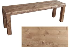 TOTAL WOOD 2012 Gartenbank Sitzbank Holzbank parkbank terrassenmobel für Innen und Außen geeignet Nach Maß verfügbar (Classic imp) (HELLES WALNUSS, 180X38.5X50)