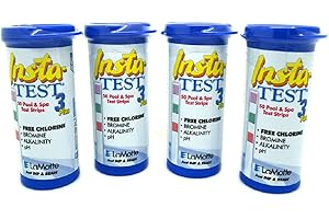 LaMotte 3-Way Insta Test Strips Plus for Swimming Pool & Hot Tub Spa - Chlorine or Bromine, pH and Total Alkalinity 4 x 50