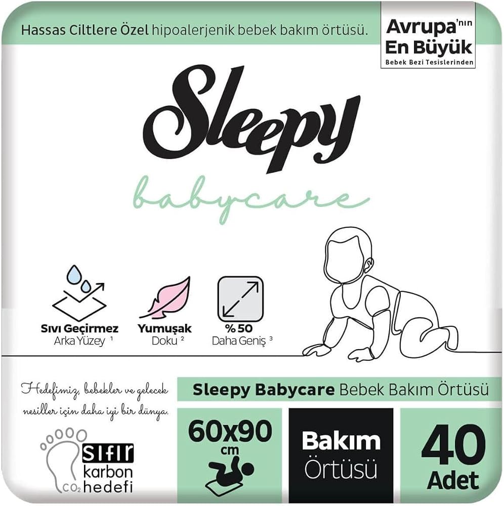 Sleepy Babycare Bebek Bakım Örtüsü 10'lu x 4 Adet