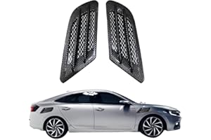 GKKBUFF 2 PCS Flying Wing Universal Hood Air Vents Car Hood Scoop Air Vent Wing Trim Fender Vent Universal Exterior Hood Air Vent Outlet Wing Trim Fit Exterior Glossy Trim Cars and Accessories (Fibres)