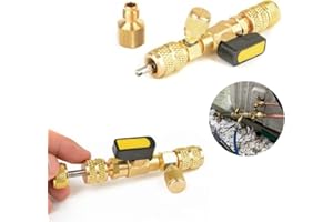 KUULEYN Ventilkernentferner-Installationswerkzeug AC-Ventileinsatz-Entferner R12 R22 R410A Kühlsystem Schnelles Ventil-Demontagewerkzeug für SAE 1/4in