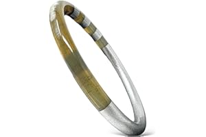 Yvelise Bracelet femme en corne de buffle - Jonc fait main au Vietnam - Authentique