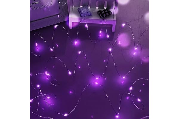 Lila festdekorationer, Dalugo 5 m 50 LED lila älva lampor för fest bröllop högtid jul nyår dekoration