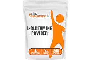 BulkSupplements.com L-Glutamine Powder | Glutamine Supplement, Gluten Free, 5000mg per Serving, 1kg