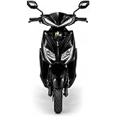 EOX E2 Low Speed Electric Scooter Non RTO with 60-70Km Range, Portable Lithium Battery & Charger (Black Colour)