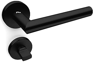 Sempro Türgriff für Innentüren LIVIA-R2 Drückergarnitur aus Edelstahl Schwarz matt Türklinken für Zimmertüren WC Badezimmer