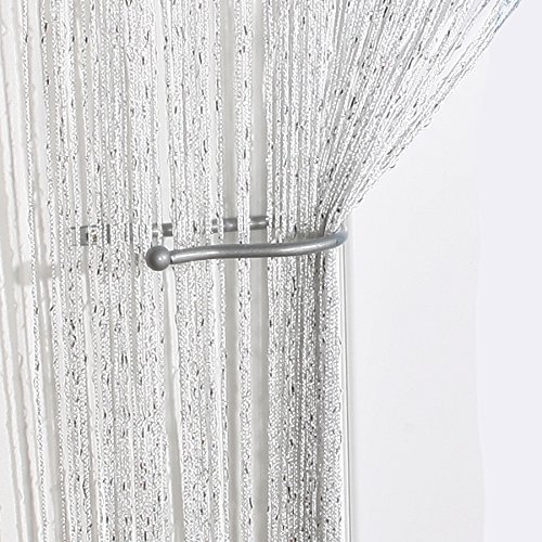 Jazz Glitter String Curtain Panel (White)