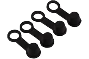 LIUKOUU Parti di ricambio Cappuccio per capezzolo per spurgo freni in gomma nero 4 pezzi, ricambio universale per parapolvere per auto da moto
