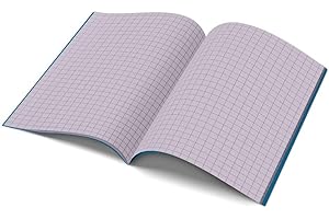 THE DYSLEXIA SHOP A4-10mm Squared Tinted Exercise Book - Blue Cover - Lilac - Single Book