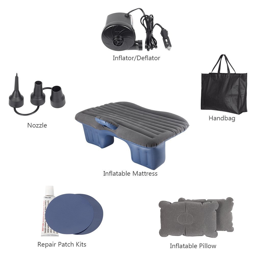 Egab car Bed Inflatable Mattress air Bed Travel Camping with 2 Air Pillows and Pump car accesories - Image 6