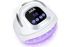 LKE Lampe UV Ongles Gel, 268W Lampe UV Ongles avec 4 Minuteries,60 LED, Automatique, Écran Tactile, Poignée Portable Séchoirs à Ongles pour Tous les Vernis Gel UV, Cadeau Parfait (D1003)