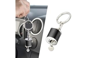 deemars Llavero Palanca de Cambio Manual de Seis Velocidades, Llavero Llavero Automotriz, Accesorios de Coche Llavero de Metal de la Caja de Cambios Universal para la Mayoría de Los Coches (Negro)